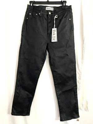 Daze Pants Daily Driver Womens Black Size 29 Coated Asphalt High Rise