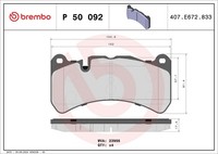 Bremsbelagsatz Scheibenbremse Prime Brembo P 50 092 FüR Mercedes SLK C209 A209 5