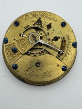 Vintage Elgin 18s 15J Grade 82 GM Wheeler Pocket Watch Movement For Parts Repair