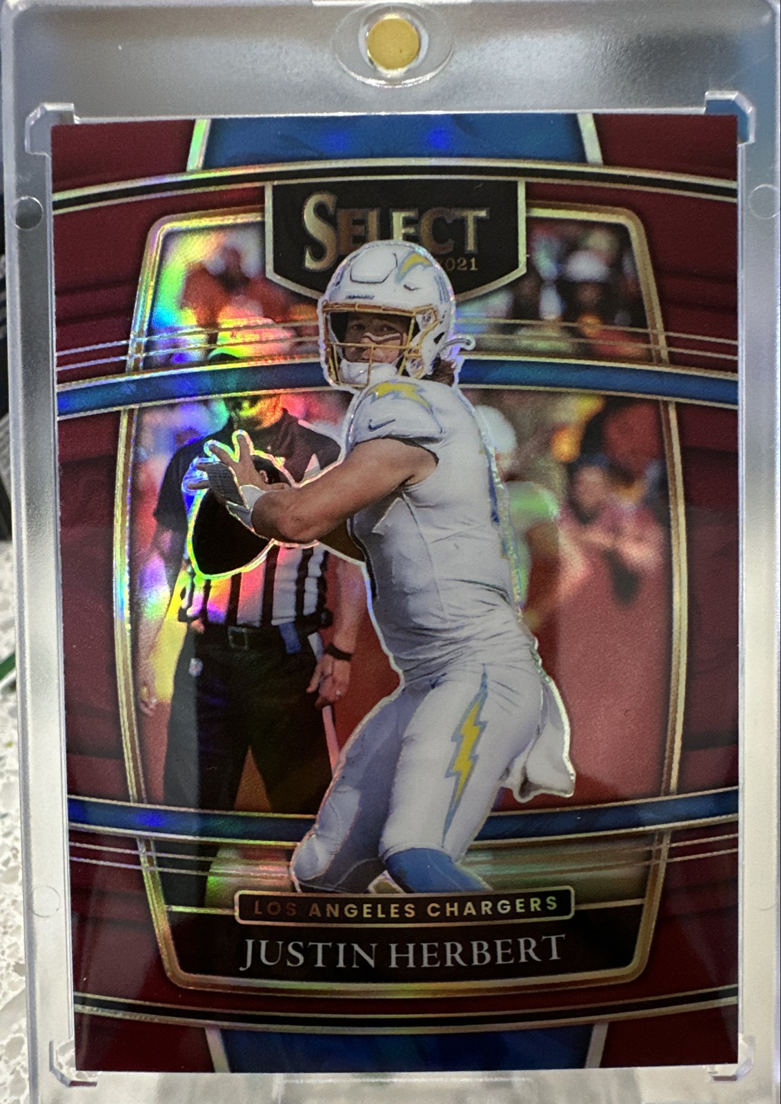 2021 Panini Select - Concourse Justin Herbert #19 Maroon Prizm /149