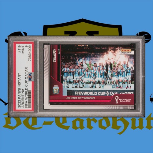 Argentina 2022 Panini Instant FIFA World Cup #119 PSA 9 Messi Lifting Cup /5397