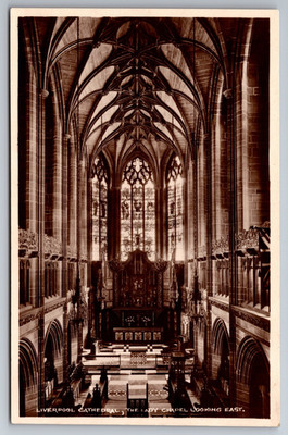 Liverpool Kathedrale Gothic Lady Chapel Looking East Valentines RPPC