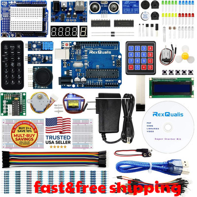 Super Starter Kit Based on Arduino UNO R3 with Tutorial and Controller Board Com