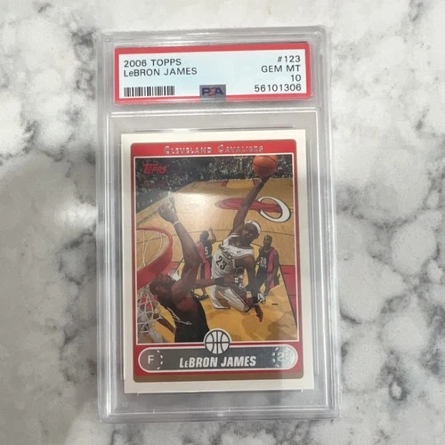 Topps 2006-07 LeBron James #123 Cleveland Cavaliers PSA 10 Basketball Card