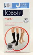 Jobst Relief Compression Stockings 15-20 Mmhg Knee High Closed Toe Black XL