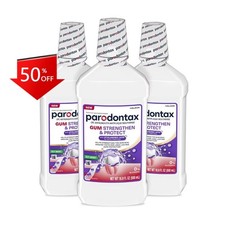 Parodontax Gum Strengthen Protect Icy Mint Mouthwash - 16.9 fl oz/3pk