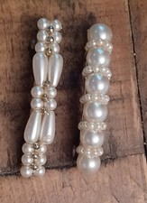Vintage Pearl Hair Barrettes Faux Pearl