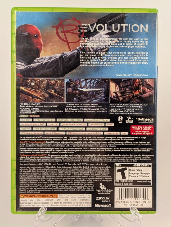 Brink (Microsoft Xbox 360, 2011) ➡️CIB Complete  - Tested - Near Mint 📀! - Image 2 of 4