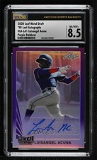 2020 Leaf Metal Draft 1990 Purple Rainbow 3/25 Luisangel Acuna CSG 8.5 Auto 02d2