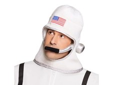 Astronaut Helmet Fancy Dress Costume Accessory Adult Unisex White