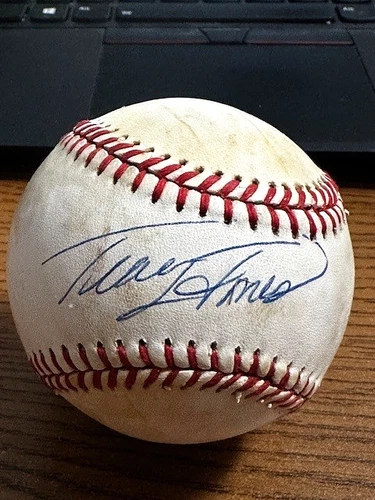 TRACY JONES 2 SIGNED AUTOGRAPHED ONL BASEBALL!  Reds, Tigers, Mariners!