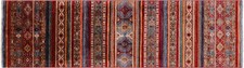 Runner Khorjin Super Kazak Hand-Knotted Rug 2' 8" X 9' 10" - Q5491