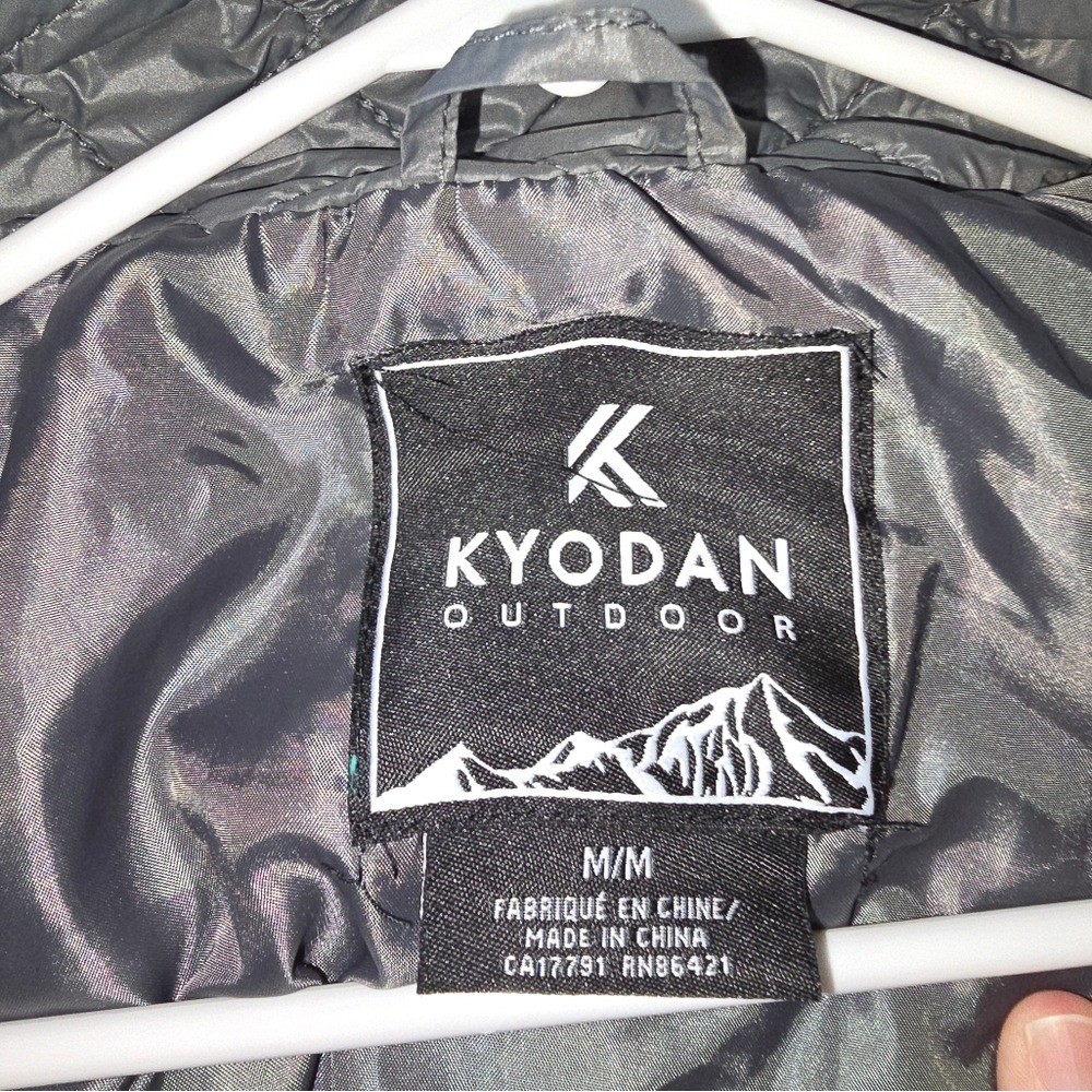 Kyodan Nylon Quilted Lightweight Puffer Jacket Gray Women's Size Medium image 5