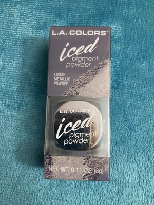LA Colors Eyeshadow Powder Iced Loose Pigment Foiled Metallic Silver Gray