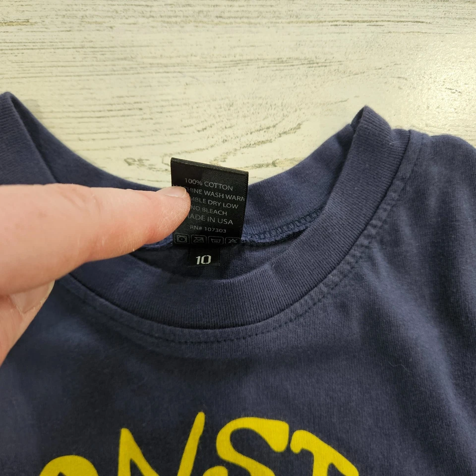 MONSTER REPUBLIC Boys 10 Blue Skull Helmet Long Sleeve Shirt DC-TT20 - Image 2 of 4