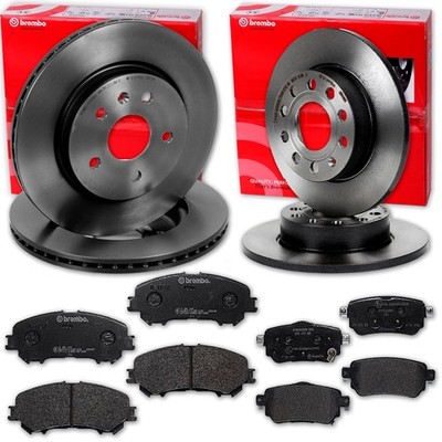 brembo BREMSSCHEIBEN + BELÄGE VORNE + HINTEN passend für RENAULT KADJAR