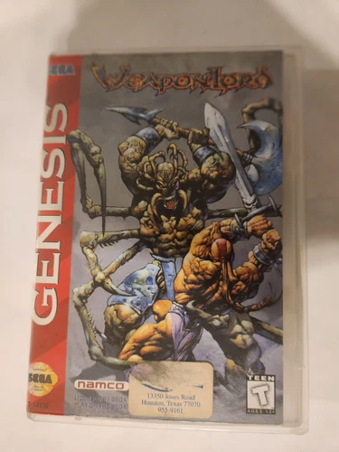 Sega Genesis WeaponLord Vintage 1995 Game Cartridge