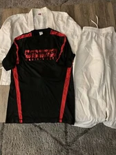 ATA Martial Arts Taekwondo Karate Uniform Gi Dobak Youth Size 1 With Shirt Small