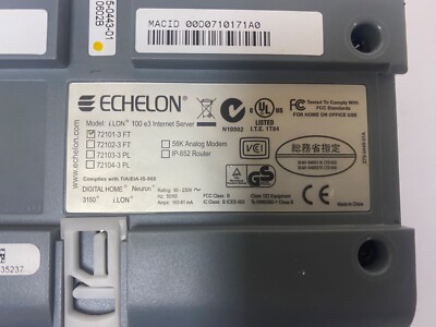 専用10キロ ECHELON i.LON 100 e3 Internet Server 72101-3 FT | eBay