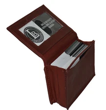 CREDIT CARD ID BUSINESS CARD MONEY HOLDER EXPANDABLE POCKET BROWN FREE SHIPPING