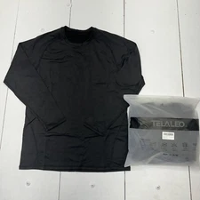 Telaleo 5-Pk Black Long Sleeve Fleece Lining Shirts Workout Running Mens Size L