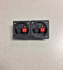 (2) New Binding Spring Post Push Type Square Speaker Box Terminal CupS 