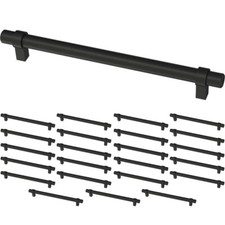 (24-Pack) 7-9/16" Wrapped Bar Pull Flat Black
