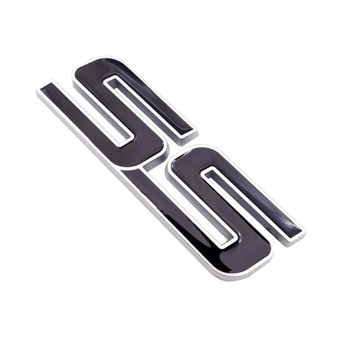 For Metal SS Emblem 3D Car Badge Decal Black - Foto 5 di 6