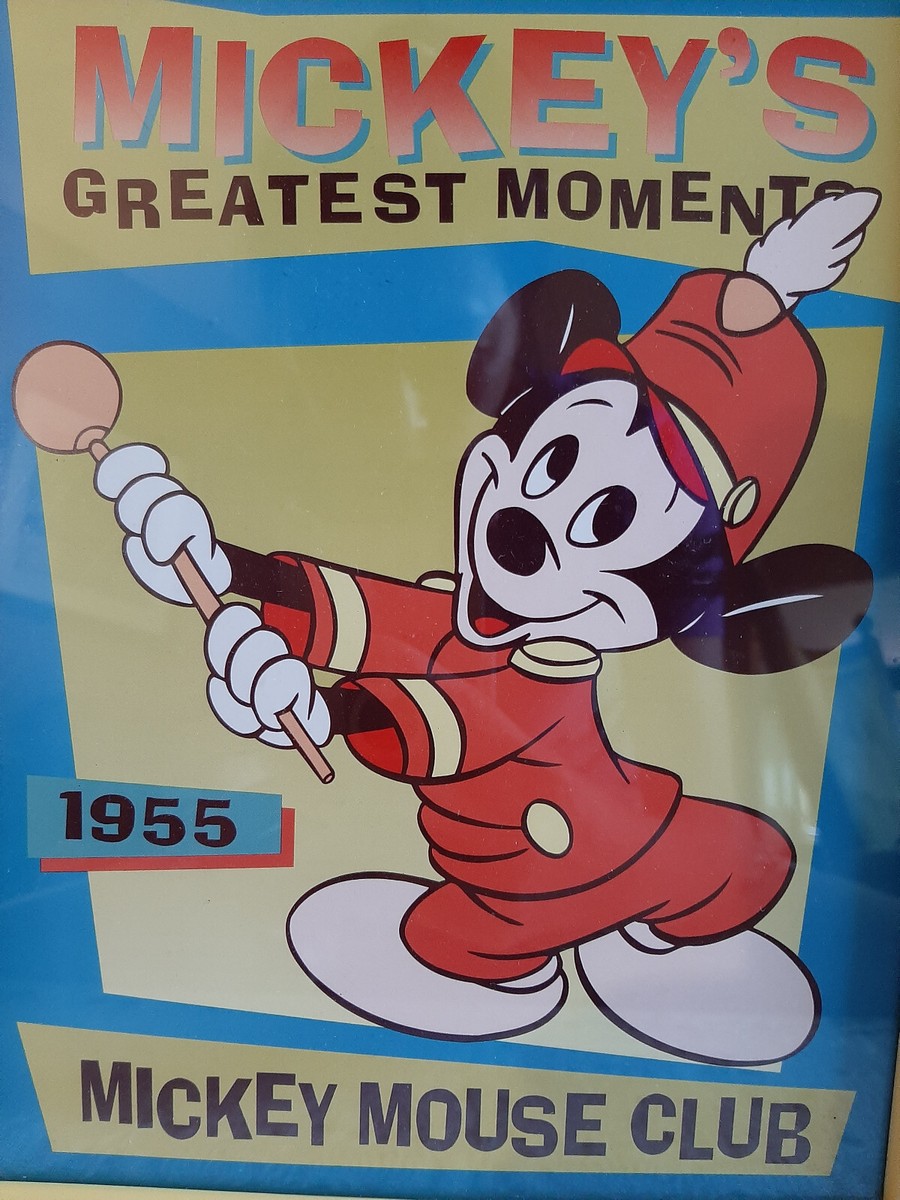 Vintage 1955's Disney Mickey Mouse Club Print Picture 10.5