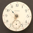 Antique 1909 Waltham Sterling 1883 Pocket Watch Movement Parts/Repair 18s 7j USA