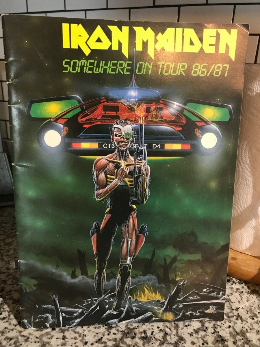 IRON MAIDEN - SOMEWHERE ON TOUR 1986 / 1987 TOUR CONCERT PROGRAM 