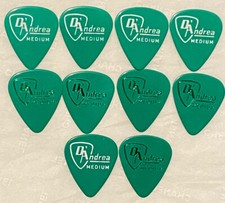 10 -D Andrea Guitar Picks-Green Medium Gauge-2 Variations-NOS