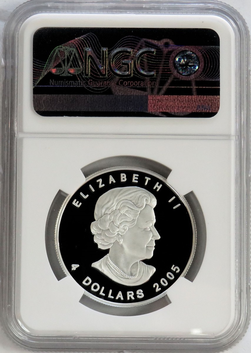 2005 SILVER CANADA 1/2 oz LYNX $4 PROOF COIN NGC PF 70 ULTRA CAMEO