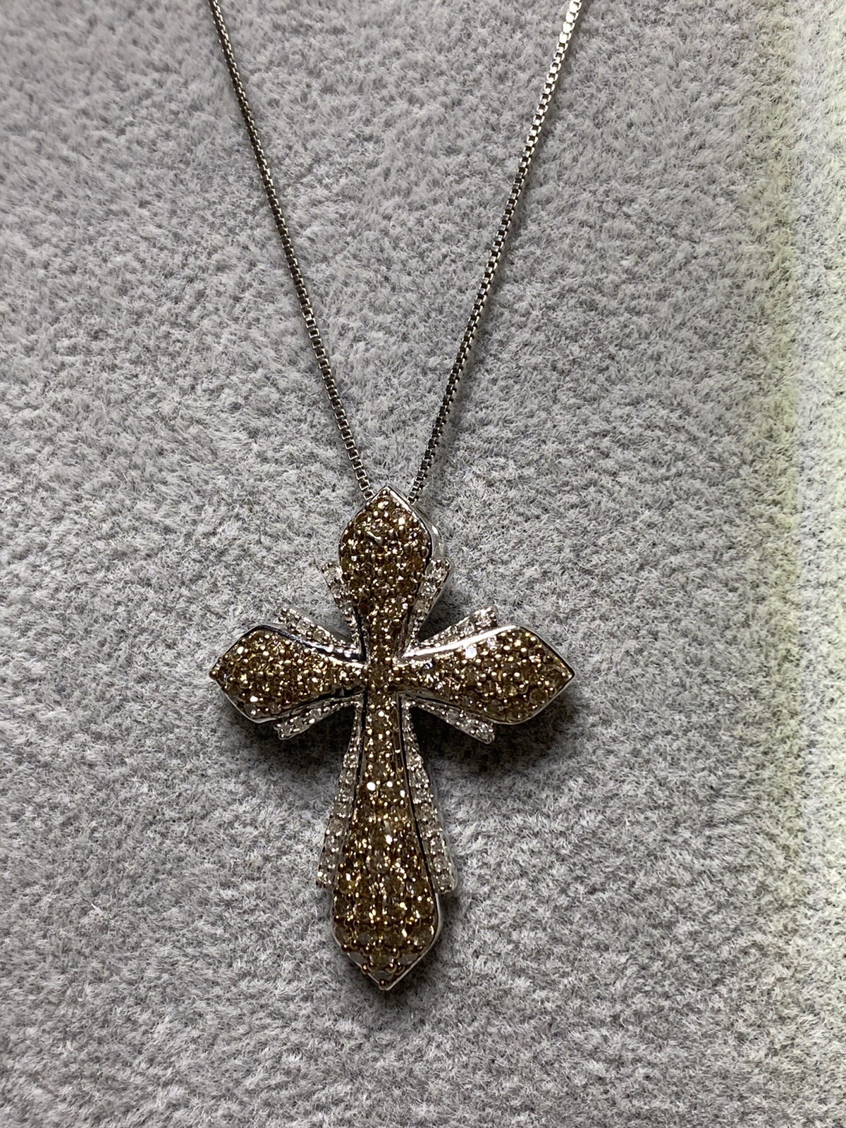 Ross-Simons 1.00 ct. t.w. Diamond Cross Pendant Necklace in Sterling  Silver. 18" | eBay
