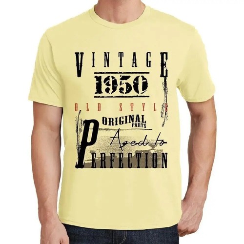 Ultrabasic Men's Vintage Graphic T-Shirt – 1950 74th Birthday Gift, Original Parts Aged To Perfection