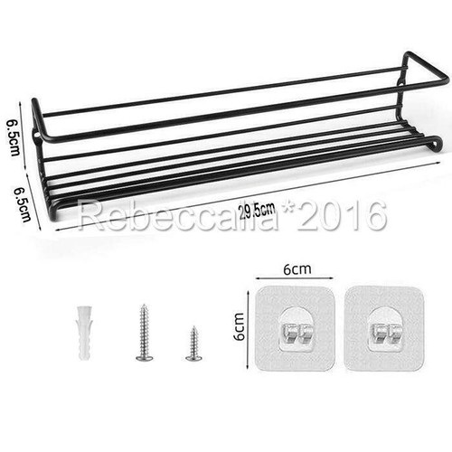 4PCS Metal Spice Rack Wall-mounted Jar Holder Kitchen Storage Cupboard Doors - Picture 9 of 10