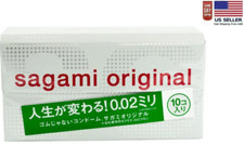 Sagami Original 002 Non-Latex 0.02mm Polyurethane Condoms 10pc Japan US Seller