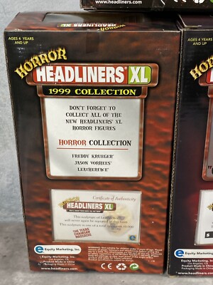 1999年スクリームHorror Headlinersフィギュア Vintage 1999 Horror Headliners XL Lot 5 Rare Ghost Face