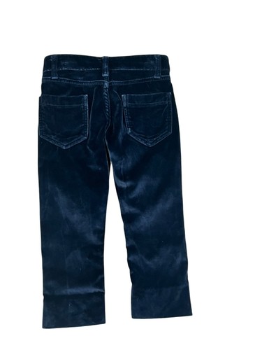 OSCAR DE LA RENTA KIDS PLUSH BLUE VELVET ADJUSTABLE WAIST PANTS SIZE 4 - Picture 4 of 9