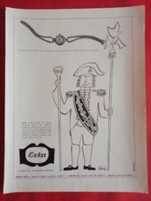 Publicité de presse Montre Suisse ESKA illustration de SINE 1953