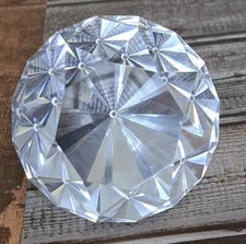 Tiffany & Co Paperweight Faceted Diamond Crystal Prism Wedding Engage Signed