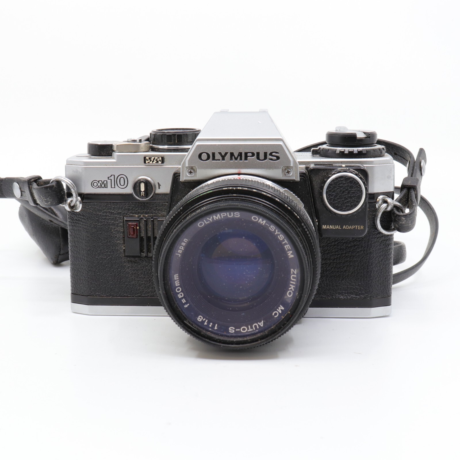 Olympus OM10 Film Camera 50mm F1.8 Lens Manual Adapter VM 2302 AJ eBay