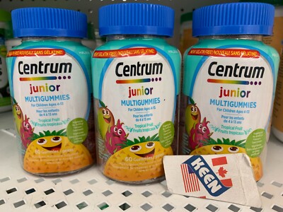 AiWaWa CA, (3), Centrum Junior Tropical Fruit Multivitamin 60 Gummies