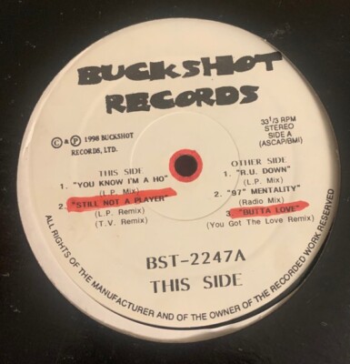 Vinyl Maxi Buckshot Records 12'' 1998 Ice Cube Hip Hop Gangsta Cappadonna Z-Ro