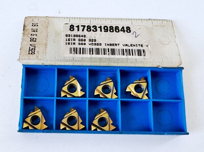 (6) VALENITE 16 IR G 60 VC929 Carbide Indexable Laydown Threading Insert 16IRG60