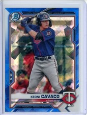 2021 Bowman Chrome Sapphire Keoni Cavaco Minnesota Twins