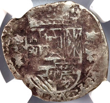1622 Philip IV Spanish Netherlands NGC VF30 Silver 1/16 Patagon Pirate Cob Dole