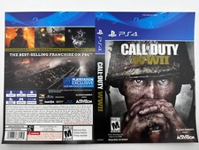 Game Case Art Insert - Call of Duty WWII - PS4 - Cover Only No Game/Case