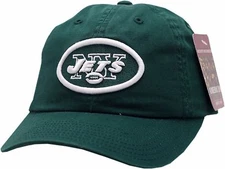 New York Jets Hat Buckle Back Hat Logo Block Slouch 11907
