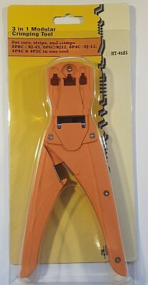 multifunkt. Crimp-Zange (HT468S) f. 8P8C/RJ-45, 6P6C/RJ12, 6P4C/RJ11, 4P4C, 4P2C